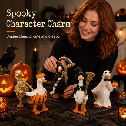 🎃🦇Spooky Duck Set – Hand-Painted, 5 Characters, Weather-Resistant