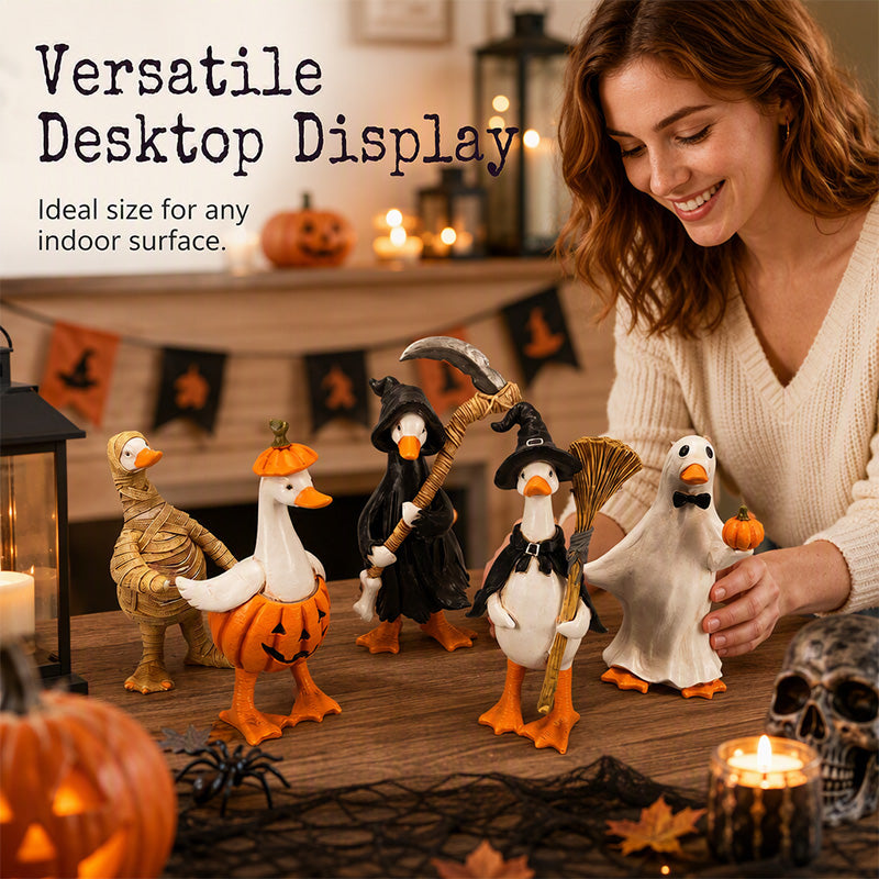 🎃🦇Spooky Duck Set – Hand-Painted, 5 Characters, Weather-Resistant