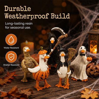 🎃🦇Spooky Duck Set – Hand-Painted, 5 Characters, Weather-Resistant
