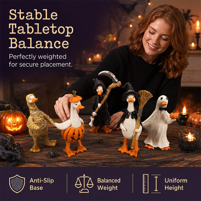 🎃🦇Spooky Duck Set – Hand-Painted, 5 Characters, Weather-Resistant