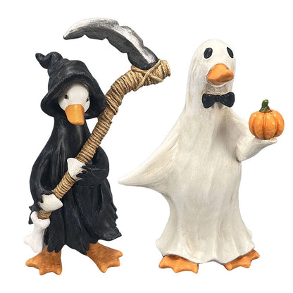 🎃🦇Spooky Duck Set – Hand-Painted, 5 Characters, Weather-Resistant