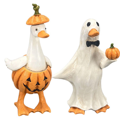 🎃🦇Spooky Duck Set – Hand-Painted, 5 Characters, Weather-Resistant