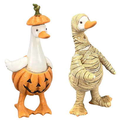 🎃🦇Spooky Duck Set – Hand-Painted, 5 Characters, Weather-Resistant