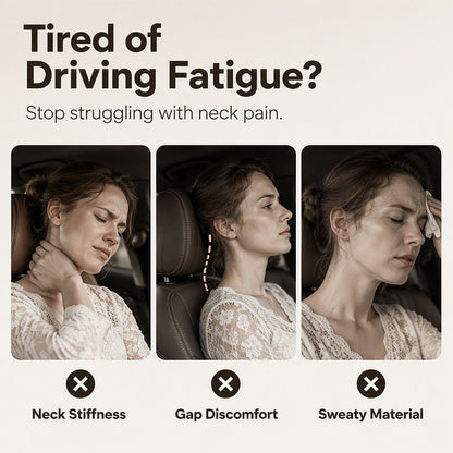 🚗💤 Drive in Comfort! Premium Memory Foam Car Neck Support Pillow