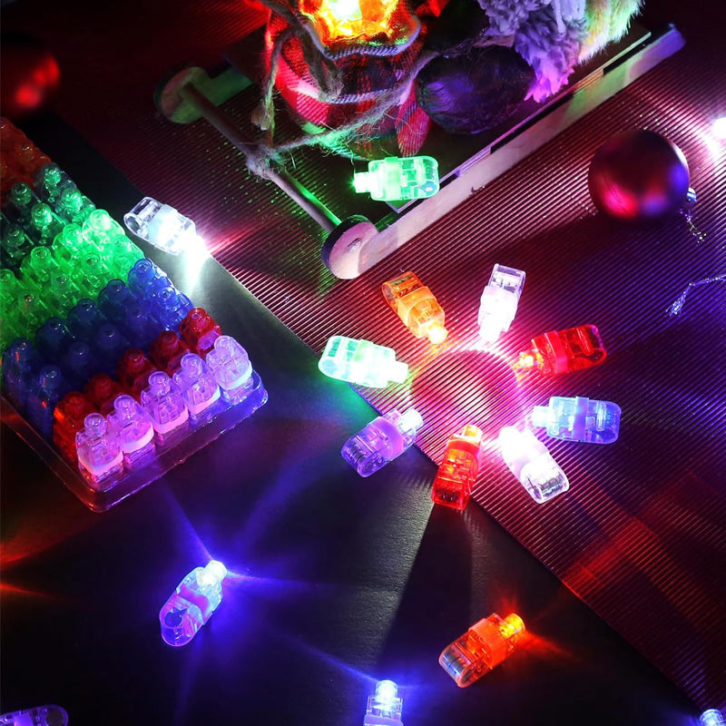 🔥Hot Sale 50% OFF🔥 Mini Colorful LED Finger Lights – Party Glow Finger Flashlights with Elastic Band