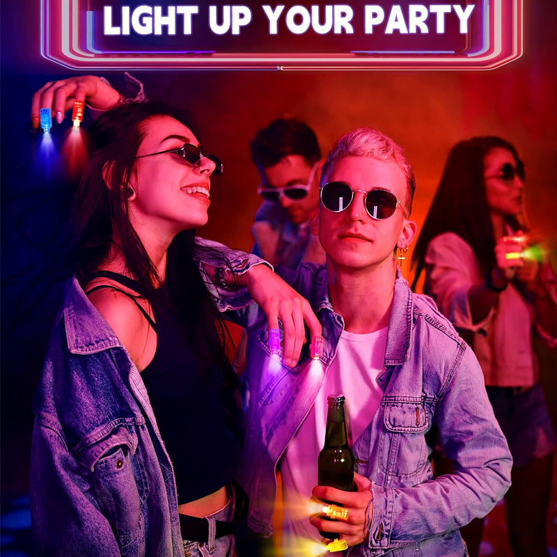 🔥Hot Sale 50% OFF🔥 Mini Colorful LED Finger Lights – Party Glow Finger Flashlights with Elastic Band