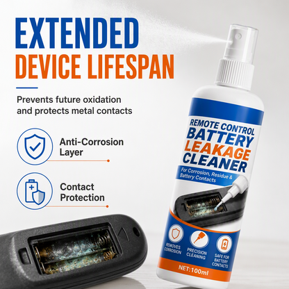 🔋50% OFF NOW! Portable Precision Electronic Contact Cleaner Spray – Battery Leakage Corrosion Remover, Restore Conductivity for Remote Controls, Toys & Household Electronic Battery Contacts