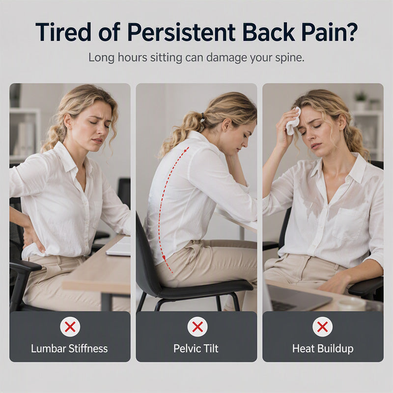 🪑 Ergonomic Memory Foam Seat Cushion with Back Support – Stay Comfortable All Day, Perfect for Office, Car & Home ✨