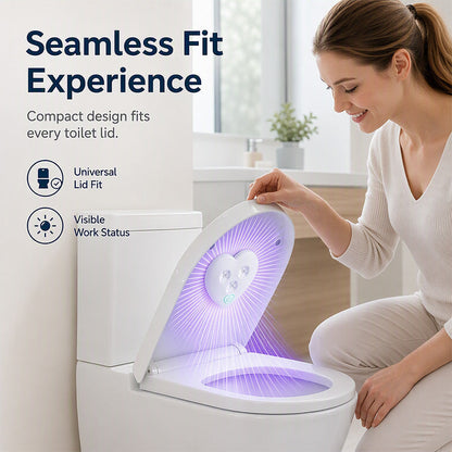 🚽✨UVC toilet sterilizer – smart sensor, heart-shaped design, keeps toilet fresher with UV light!