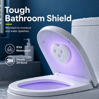 🚽✨UVC toilet sterilizer – smart sensor, heart-shaped design, keeps toilet fresher with UV light!