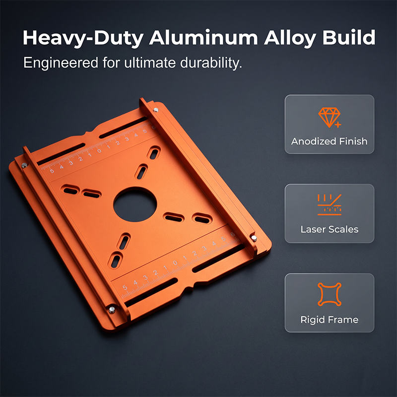 ⏰Aluminum Alloy Wood Router Slotting Bracket Guide Tool