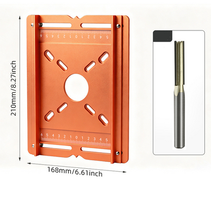 ⏰Aluminum Alloy Wood Router Slotting Bracket Guide Tool