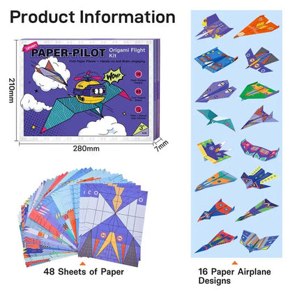 ✈️ Creative DIY Paper Airplane Set – 24 Foldable Sheets with Ready-to-Fold