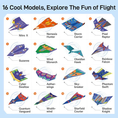 ✈️ Creative DIY Paper Airplane Set – 24 Foldable Sheets with Ready-to-Fold
