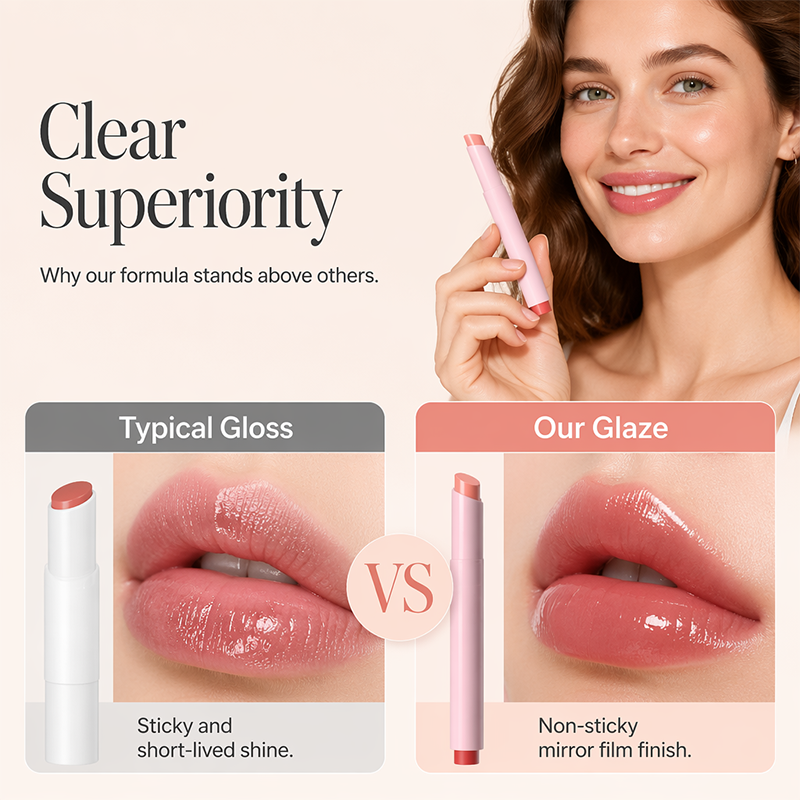 Long-Lasting Non-Sticky Solid Lip Gloss