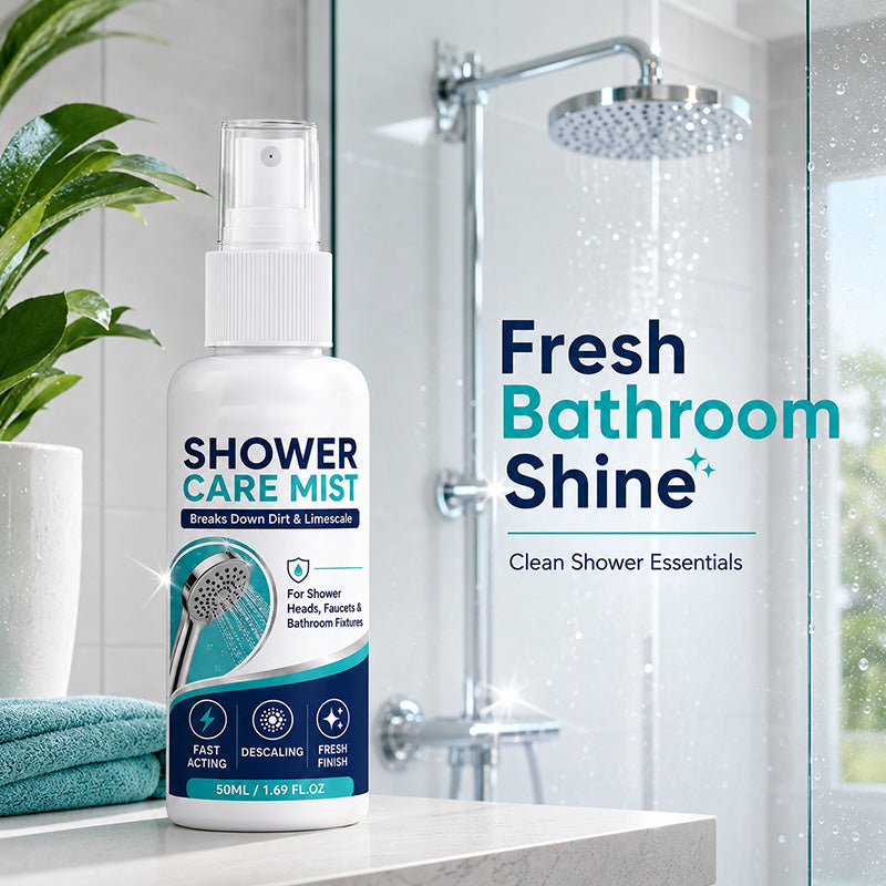 🚿✨Fast-Acting Shower Limescale Remover Spray – Dissolves stubborn mineral deposits & hard water stains. Restores water flow & shine – just spray & wipe! 🧼💪