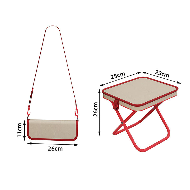 Portable Folding Stool with Handbag Design