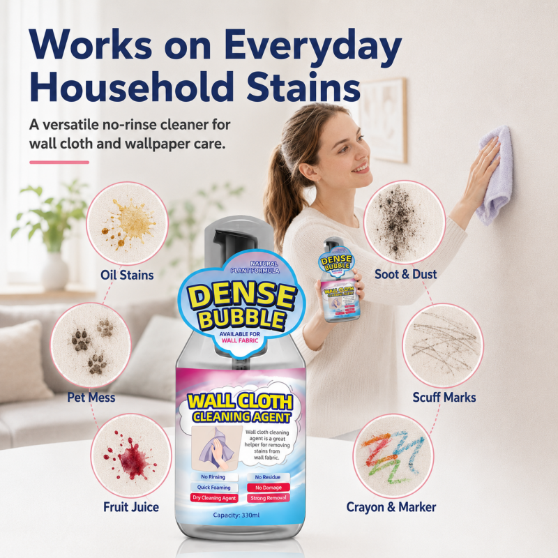 Multi-Purpose Rinse-Free Wallpaper Foam Cleaner