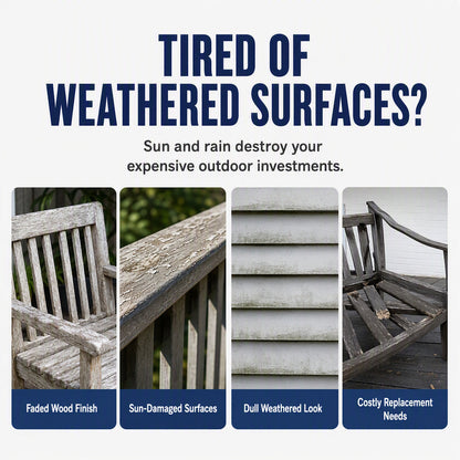 🛡️ 50% OFF! All-Season Wood Restorer – Penetrates deep to restore colour & creates protective shield against UV & moisture. Keep your garden furniture looking new! 🌳💪