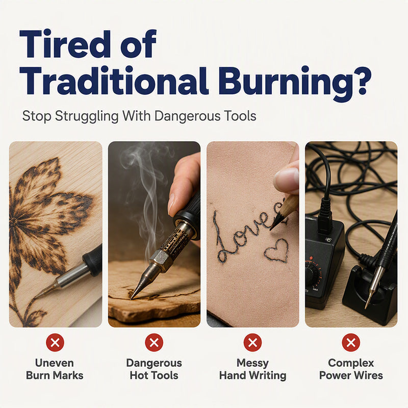 🎨✨Heat-Activated Wood Burning Paste – DIY Pyrography on Wood, Leather & Canvas with Heat Gun!