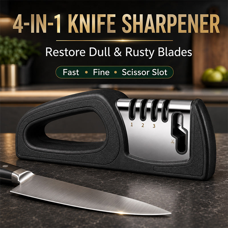 4-in-1 Multi-Stage Kitchen Knife Sharpener