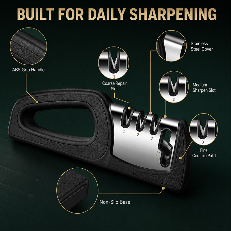 4-in-1 Multi-Stage Kitchen Knife Sharpener