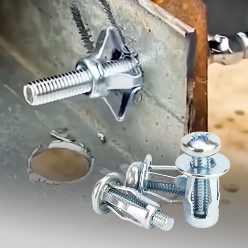 Heavy-Duty Carbon Steel Button Rivet Locking Nuts Set