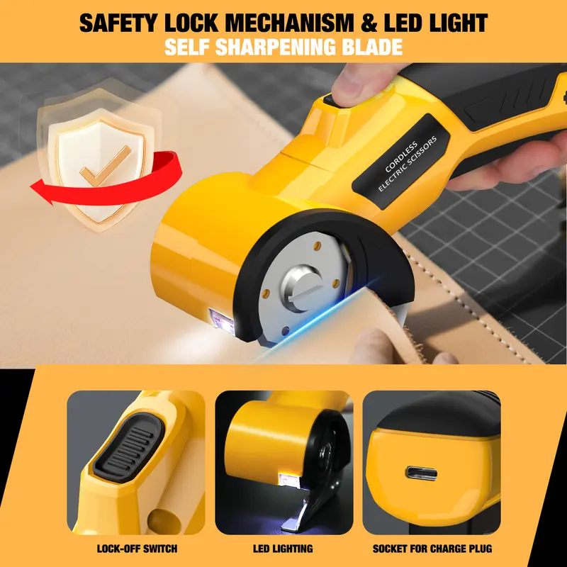 Portable Cordless Electric Fabric Scissors Kit