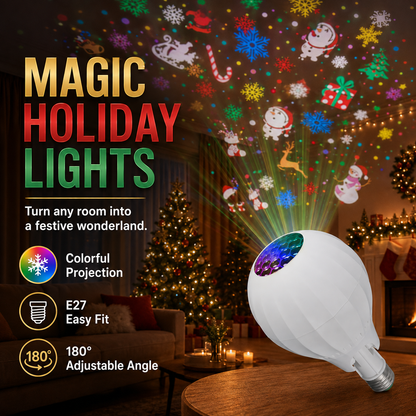 💥Rotating Christmas Projector Bulb | 16 Patterns