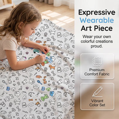 Color & Cuddle Instantly! No-Fade Washable DIY Blanket Kit