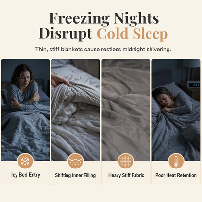 Double-Sided Sherpa Fleece Comforter – Warm & Cozy Winter Quilt with Soft Velvet Feel