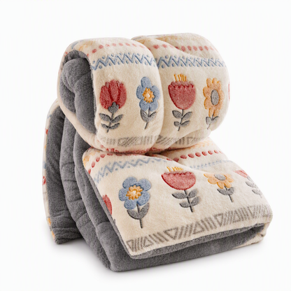 Double-Sided Sherpa Fleece Comforter – Warm & Cozy Winter Quilt with Soft Velvet Feel
