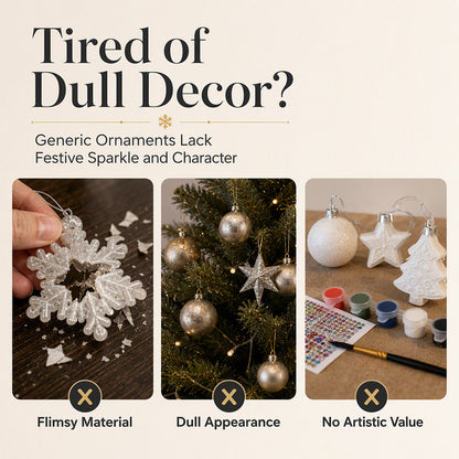 5D DIY Christmas Ornament – Sparkling Beads & Acrylic, 3D Glow, Easy to Make. Perfect for the Tree, Window & Gifts!