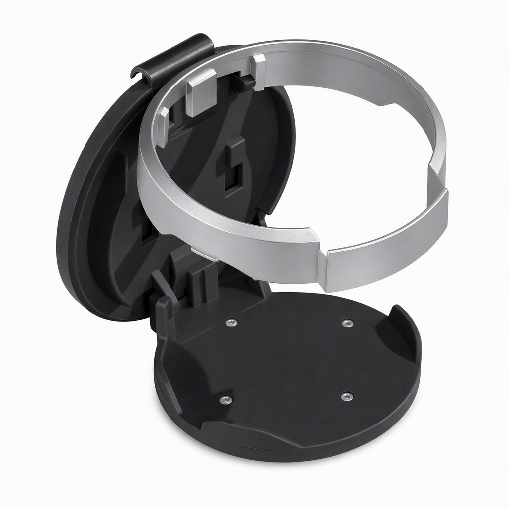 Universal Foldable Car Cup Holder with Hook, Space-Saving Vehicle Drink Holder for Bottles, Coffee Cups & Tumblers