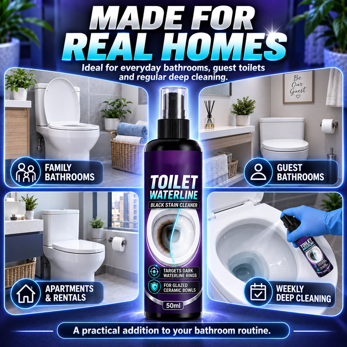 Toilet Bowl Waterline Cleaner Spray