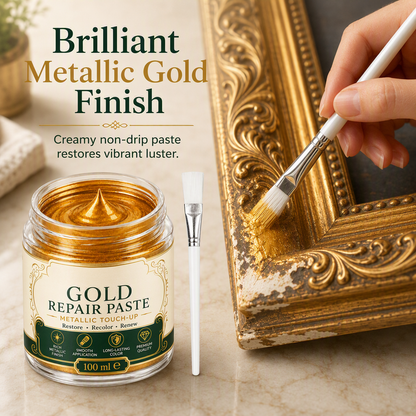 Gold/Silver Metallic Refinishing Repair Paste with Brush
