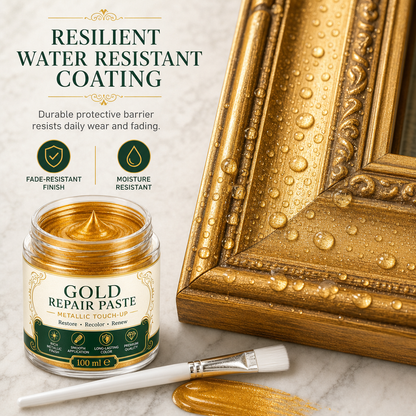 Gold/Silver Metallic Refinishing Repair Paste with Brush