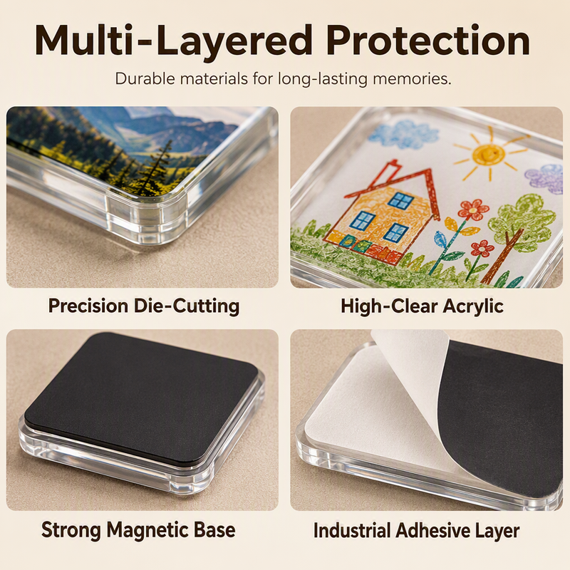 Clear Acrylic DIY Fridge Magnet Kit
