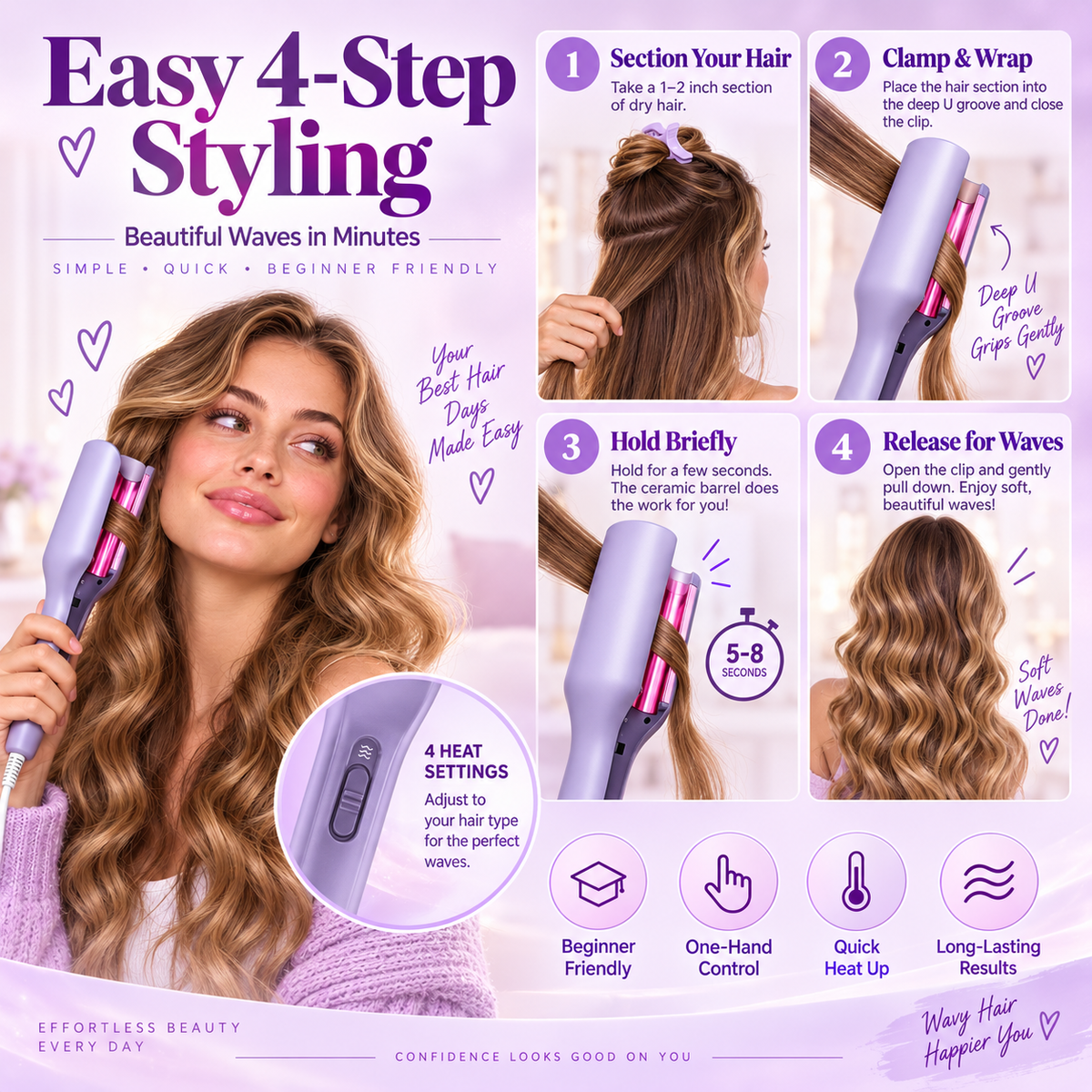 32mm Deep Wave Hair Curling Iron