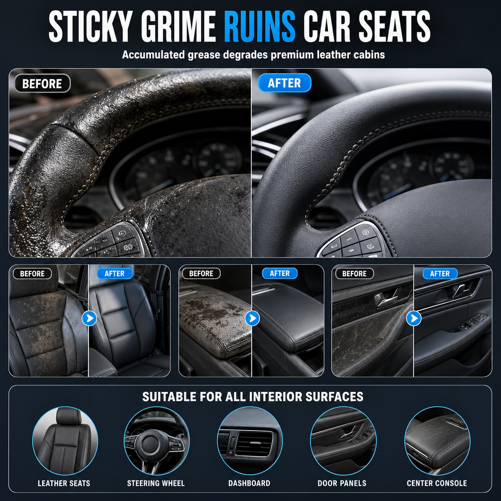 Car Interior Leather Foam Cleaner Kit