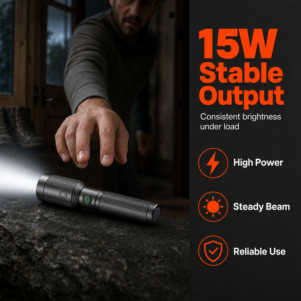 Durable High-Power LED Flashlight