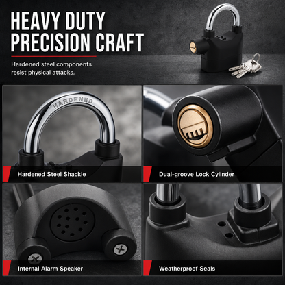 Heavy-Duty Aluminum Alloy Alarm Padlock