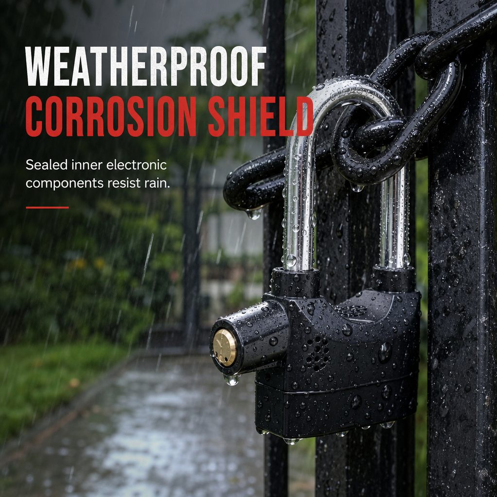 Heavy-Duty Aluminum Alloy Alarm Padlock