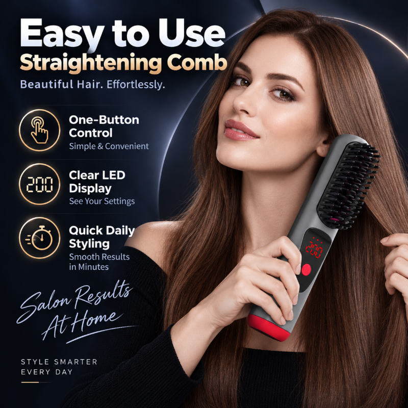 Cordless Hair Straightener Comb