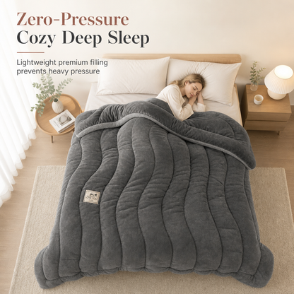 Thick Warm Milk Velvet Winter Comforter & Ultra-Soft Fleece Duvet Insert