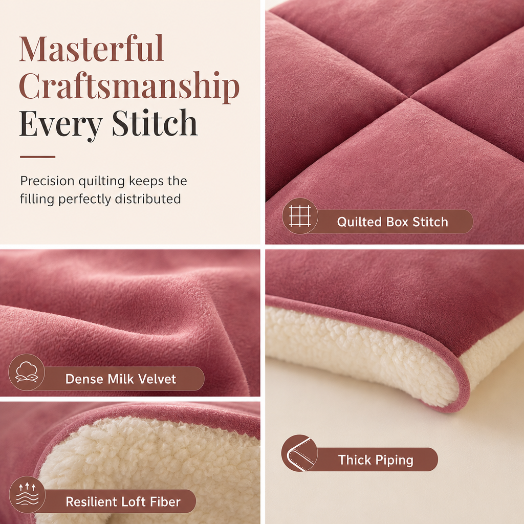 Thick Warm Milk Velvet Winter Comforter & Ultra-Soft Fleece Duvet Insert
