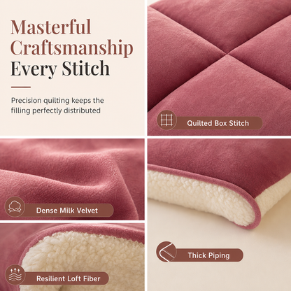 Thick Warm Milk Velvet Winter Comforter & Ultra-Soft Fleece Duvet Insert