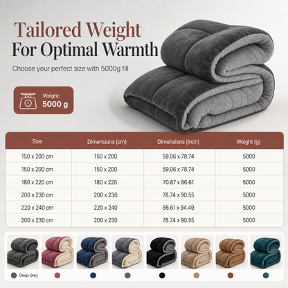 Thick Warm Milk Velvet Winter Comforter & Ultra-Soft Fleece Duvet Insert