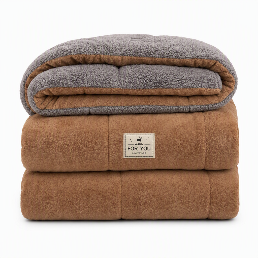 Thick Warm Milk Velvet Winter Comforter & Ultra-Soft Fleece Duvet Insert