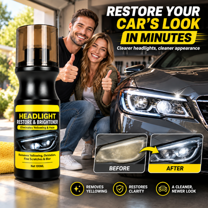 Car Headlight Restoration & Brightener Liquid